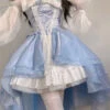 Blue Fairy Princess Dress -Clothing Discount Store blue fairy princess dress dresses corset dress elegant fairycore 883