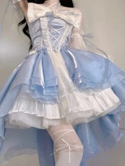Blue Fairy Princess Dress -Clothing Discount Store blue fairy princess dress dresses corset dress elegant fairycore 948