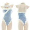 Blue Fur Lined Onesie -Clothing Discount Store blue fur lined onesie adult bodysuit bodysuits christmas holiday jumpsuits rompers ddlg playground 586