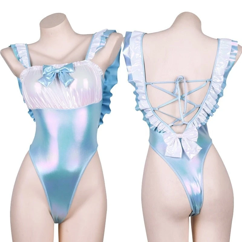 Blue Holographic Onesie 3 Blue Holographic Onesie