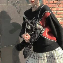 Chained Bear Messenger Bag -Clothing Discount Store bondage bear messenger bag bags creepy gothic lolita ddlg playground 474