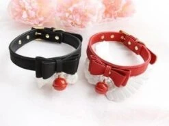 Bow & Bell Kitten Collar -Clothing Discount Store bow bell kitten collar baby girl babygirl collars jewelry kawaii babe 158