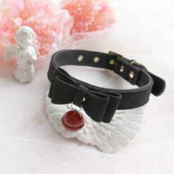 Bow & Bell Kitten Collar -Clothing Discount Store bow bell kitten collar black baby girl babygirl collars jewelry kawaii babe 952