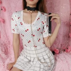 Bow Leash & Collar Set -Clothing Discount Store bow leash collar set black bows collared collars choker ddlg playground 135