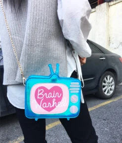 Brain Washed Bag -Clothing Discount Store brain washed bag antenna bags brain washed gold chain handbags purse kawaii babe 636