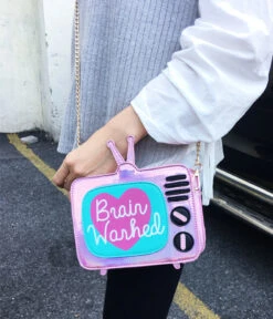 Brain Washed Bag -Clothing Discount Store brain washed bag antenna bags brain washed gold chain handbags purse kawaii babe 802