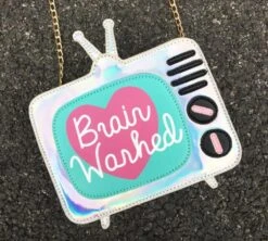 Brain Washed Bag -Clothing Discount Store brain washed bag silver antenna bags brain washed gold chain handbags purse kawaii babe 417