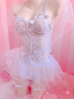 Clothing Discount Store -Clothing Discount Store bridal bodysuit lingerie bodysuits bridal bride coquette cosplay lingerie kawaii babe 685