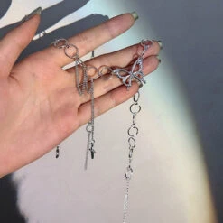 Butterfly Dainty Chain Choker -Clothing Discount Store butterfly dainty chain choker necklaces dainty chain butterfly 884