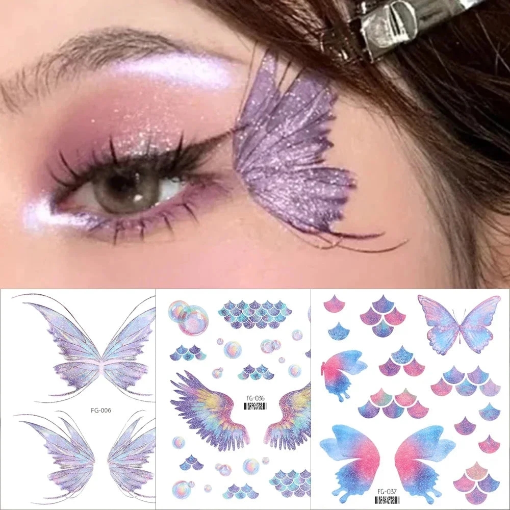 Butterfly Temporary Wing Makeup Tattoos 7 Butterfly Temporary Wing Makeup Tattoos - Image 5