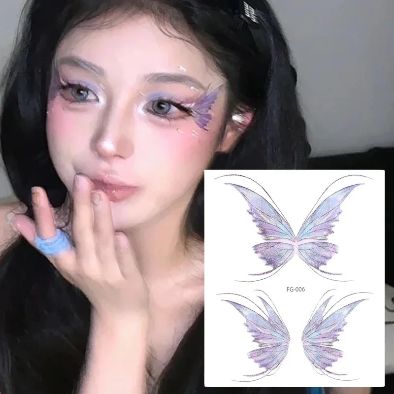 Butterfly Temporary Wing Makeup Tattoos 6 Butterfly Temporary Wing Makeup Tattoos - Image 4
