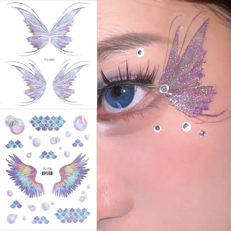 Butterfly Temporary Wing Makeup Tattoos 5 Butterfly Temporary Wing Makeup Tattoos - Image 3