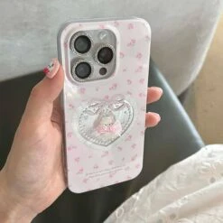 Cameo Kitty IPhone Case With Chain -Clothing Discount Store cameo kitty iphone case chain mobile phone cases bows butterfly 272