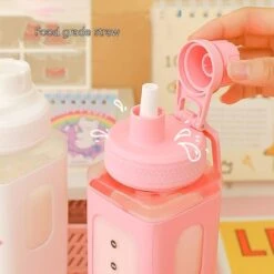 Candy Bun Water Bottles -Clothing Discount Store candy bun water bottles drinking drinkware glass bottle ddlg playground 278