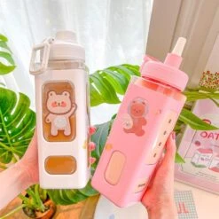 Candy Bun Water Bottles -Clothing Discount Store candy bun water bottles drinking drinkware glass bottle ddlg playground 819