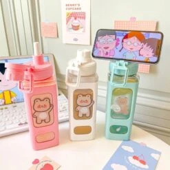 Candy Bun Water Bottles -Clothing Discount Store candy bun water bottles drinking drinkware glass bottle ddlg playground 898