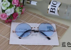 Candy Colored Circle Glasses -Clothing Discount Store candy colored circle glasses blue 1970s 70s candy colored circle glasses lenses accessories kawaii babe 610