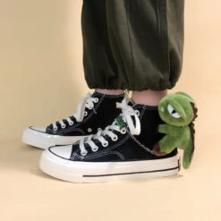 Chained Dino High Tops -Clothing Discount Store chained dino high tops shoes dino high chain canvas footwear hi 450