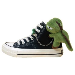 Chained Dino High Tops -Clothing Discount Store chained dino high tops shoes dino high chain canvas footwear hi 748