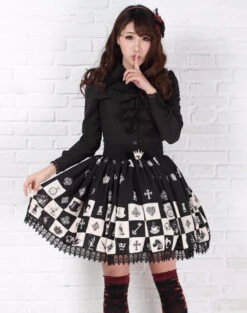 Checkered Chess Skirt 15 Checkered Chess Skirt -Clothing Discount Store checkered chess skirt s black white checkerboard checkered checks chess skirts kawaii babe 769