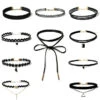 Choker Necklace Set -Clothing Discount Store choker necklace set back goth bell choker choker necklace chokers collar kawaii babe 713