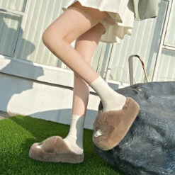 Chunky Fuzzy Sandal Slippers -Clothing Discount Store chunky fuzzy sandal slippers chunky fuzzy sandal slippers footwear 308