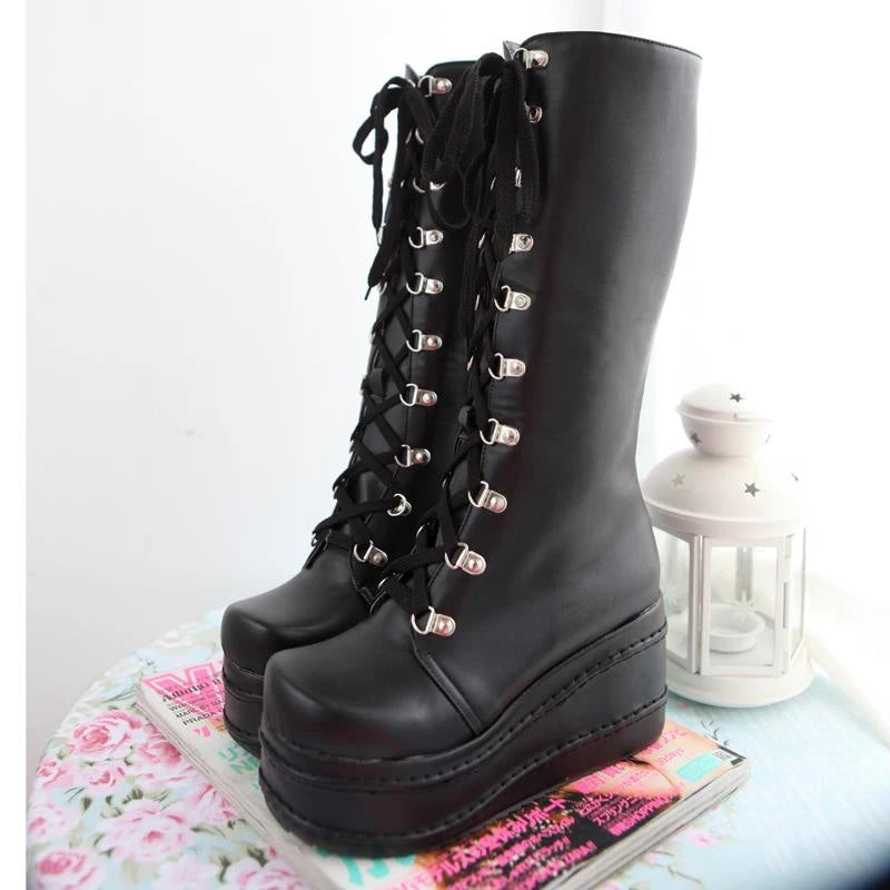 Chunky Platform Moto Boots 8 Chunky Platform Moto Boots - Image 6