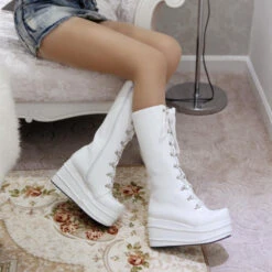 Chunky Platform Moto Boots 37 Chunky Platform Moto Boots -Clothing Discount Store chunky platform moto boots boots buckled buckled buckles chunky boots shoes kawaii babe 105