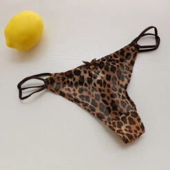 Classic Mesh Thongs -Clothing Discount Store classic mesh thongs leopard print cat undies panties panty thong underwear kawaii babe 883
