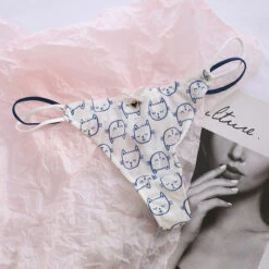 Classic Mesh Thongs -Clothing Discount Store classic mesh thongs white cat undies panties panty thong underwear kawaii babe 369