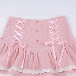 Corduroy Baby Doll Skirt -Clothing Discount Store corduroy babydoll skirt angelcore fae faecore french nymphette lolita skirts kawaii babe 654