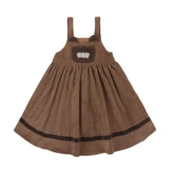 Corduroy Teddy Overall Dress -Clothing Discount Store corduroy teddy overall dress brown cord cords cute kawaii babe 700