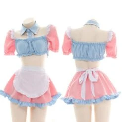 Cotton Candy Maid Cosplay Set -Clothing Discount Store cotton candy maid cosplay set bra bralette brasier lingerie costume kawaii babe 197