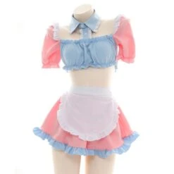 Cotton Candy Maid Cosplay Set -Clothing Discount Store cotton candy maid cosplay set bra bralette brasier lingerie costume kawaii babe 523
