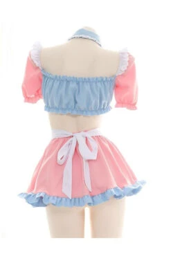 Cotton Candy Maid Cosplay Set -Clothing Discount Store cotton candy maid cosplay set bra bralette brasier lingerie costume kawaii babe 536