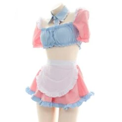 Cotton Candy Maid Cosplay Set -Clothing Discount Store cotton candy maid cosplay set bra bralette brasier lingerie costume kawaii babe 725
