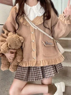 Cozy & Cute Academia Outfit Set -Clothing Discount Store cozy cute academia outfit set sets cute academia outfit set plaid 994