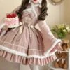 Cozy Winter Wonderland Dress 1 Cozy Winter Wonderland Dress -Clothing Discount Store cozy winter wonderland pink long sleeve lolita jsk dress 172