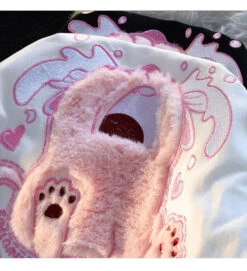 Crybaby Kitten Fluffy Tee -Clothing Discount Store crybaby kitten fluffy tee cat plush cats crying flocked shirt kawaii babe 157