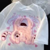 Crybaby Kitten Fluffy Tee 2 Crybaby Kitten Fluffy Tee -Clothing Discount Store crybaby kitten fluffy tee white m cat plush cats crying flocked shirt kawaii babe 779