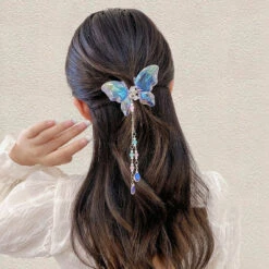 Crystal Butterfly Claw Hair Clip -Clothing Discount Store crystal butterfly claw hair clip clips accessories accessory kawaii babe 238