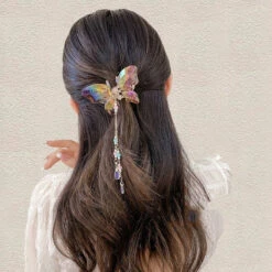 Crystal Butterfly Claw Hair Clip -Clothing Discount Store crystal butterfly claw hair clip clips accessories accessory kawaii babe 544