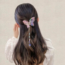 Crystal Butterfly Claw Hair Clip -Clothing Discount Store crystal butterfly claw hair clip clips accessories accessory kawaii babe 989