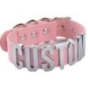 Custom Vegan Leather Choker -Clothing Discount Store custom leather choker pinksilver cat collar chocker necklace ddlg playground kawaii babe 763