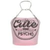 Cute & Psycho Halter Top -Clothing Discount Store cute psycho halter baby belly shirt shirts tank tee ddlg playground 251