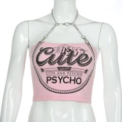 Cute & Psycho Halter Top 28 Cute & Psycho Halter Top -Clothing Discount Store cute psycho halter baby belly shirt shirts tank tee ddlg playground 493