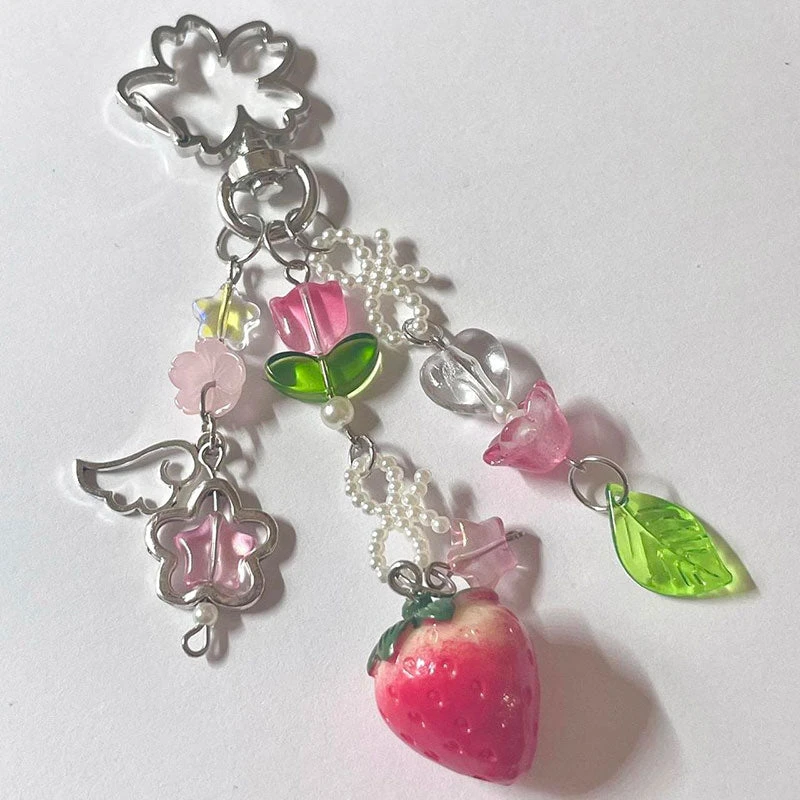 Strawberry Angel Keychain 3 Strawberry Angel Keychain