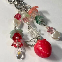 Strawberry Angel Keychain 7 Strawberry Angel Keychain -Clothing Discount Store cute red strawberry angel dangling keychain 315