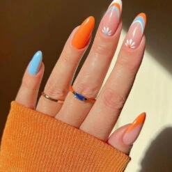 Spring Floral Press On Nails -Clothing Discount Store cute spring floral press false nails 466