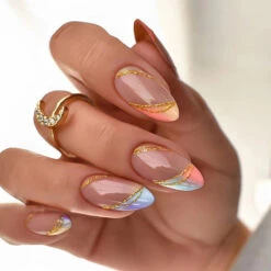 Spring Floral Press On Nails -Clothing Discount Store cute spring floral press false nails 546